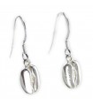 Coffee Bean sterling silver earrings 925 x 1 pair cofee beans dangle earring