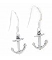 Anchor sterling silver drop earrings .925 x 1 pair anchors drops