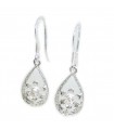 Boucles d'oreilles Jonquille Fleur en argent sterling 925 x 1 paire Boucles d'oreilles pendantes Jonquilles