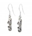 Snowboard sterling silver earrings x 1 pair Snowboarding Snow Board dangles