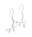 Mistletoe sterling silver drop earrings 925 x 1 pair Christmas dangle drops