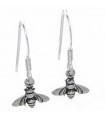 Bee earrings 925 x 1 pair sterling silver TINY Bees drops hooks