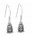 Owl earrings 925 x 1 pair sterling silver TINY Owls drops hooks