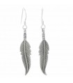 Feather sterling silver drop earrings 925 x 1 pair feathers drops