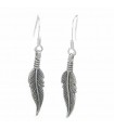 Feather sterling silver drop earrings 925 x 1 pair feathers drops