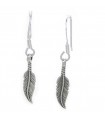 Feather sterling silver drop earrings 925 x 1 pair feathers drops