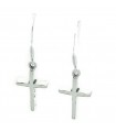 Cross small sterling silver earrings x 1 pair Holy Crosses drops