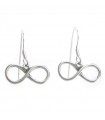 Eternal Love Infinity sterling silver drop earrings .925 x1 pair