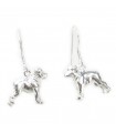 Staffordshire Bull Terrier Dog sterling silver earrings x 1 pair