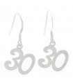 30th Birthday sterling silver drop earrings .925 x 1 pair drops