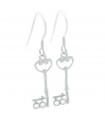 18th birthday sterling silver drop earrings .925 x 1 pair drops