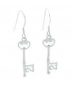 21st birthday sterling silver drop earrings .925 x 1 pair drops