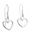 Heart small sterling silver earrings 925 x 1 pair hearts drops