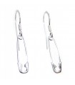 Safety Pin earrings sterling silver .925 x 1 pair Safetypin Pins