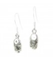 Potato sterling silver drop earrings .925 x 1 pair potatoes drops