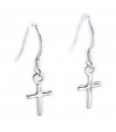 Crosses sterling silver hook earrings 925 x 1 pair cross drops