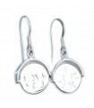 I Love You spinner sterling silver earrings .925 x 1 pair drops