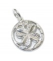 Charm in argento Sterling quadrifoglio portafortuna .925 x 1 Fortuna degli incantesimi irlandesi