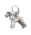 Breloque pour chien en argent sterling Schnauzer .925 x 1 Breloques pour chiens Schnauzers