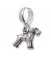 Charm perline in argento sterling cane Schnauzer .925 x 1 Schnauzers Dogs charms