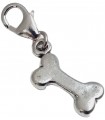 Ciondolo a clip in argento sterling osso .925 x 1 Ciondoli di archeologia di ossa di cani di cane