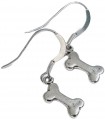 Bone sterling silver earrings .925 x 1 Dog Dogs Bones Archeology drops