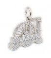 Ciondolo in argento sterling Laxey Wheel .925 x 1 Ruota d'acqua e ciondoli dell'Isola di Man