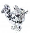 Breloque Dodo en argent sterling .925 x 1 Oiseaux éteints Breloques Dodos