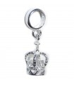 Charme de perle en argent sterling couronne .925 x 1 charmes de couronnes reine roi