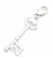 21st birthday key on clip sterling silver charm .925 x 1 charms