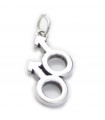 Ciondolo uomo Double Mars in argento sterling .925 x 1 uomo uomo charms