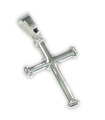 Ciondolo croce in argento sterling con punte a blocco .925 x 1 ciondoli croci