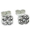 Petits clous d'oreilles en argent sterling de style celtique .925 x 1 paire de clous