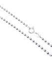 Collier de chaîne de perles de boule en argent sterling de 18 pouces .925 x 1 chaînes