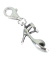 High Heel Schuh Sterling Silber Charm .925 x 1 Schuhe Charms MS54-983-130