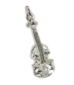 Breloque en argent sterling pour violon .925 x 1 Breloques d'orchestre de musique pour violons