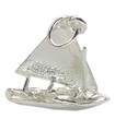 Breloque voilier en argent sterling .925 x 1 Breloques de voiliers