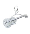 Charm de plata de ley para guitarra .925 x 1 Charms de músico de guitarras