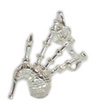 Breloque cornemuse en argent sterling .925 x 1 Breloques musique et écossais