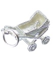 Breloque landau en argent sterling .925 x 1 Landaus Poussettes Breloques pour bébés