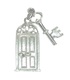 Tür und Schlüssel Sterling Silber Charm .925 Keys Doors Charms