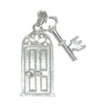 Charm porta e chiave in argento sterling .925 Keys Doors Charms