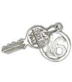 16 ° compleanno yale chiave charm in argento sterling .925 x 1 sedicesimo compleanno