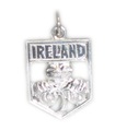 Breloque Irlande Crest en argent sterling .925 x 1 Breloques irlandaises