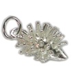 Hedgehog charm i sterling silver .925 x 1 Hedgehogs berlocker