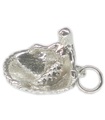 Sirène en coquillage breloque en argent sterling .925 x 1 Mythes des sirènes des profondeurs