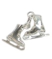 Breloque en argent sterling pour bottes de patinage sur glace .925 Breloques pour bottes de patineurs