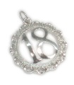 18 -årsdag fancy fob sterling silver stor charm hänge .925 x 1