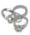 Hochzeit Verlobungs- und Ewigkeitsringe Sterling Silber Charm .925