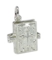 Bibelöppning charm i sterling silver .925 x 1 Heliga böcker religiösa charm